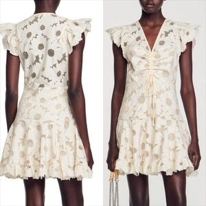 Sandro Danie metalic flower mini dress NO OFFERS CONSIDERED OFFERS WILL DECLINE